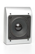 Loudspeakers on a white