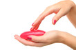 beautiful hands with soap
