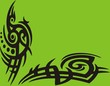 Tribal on green