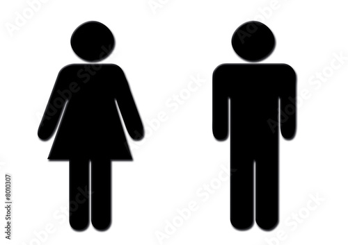 Illustration: simbolo hombre-mujer simbolo hombre-mujer