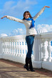 Beautiful woman in park