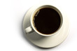 Black coffee on white