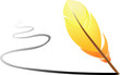 Vektor: Orange feather Orange feather