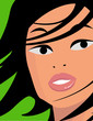 Portrait of a girl fashion vector illustration