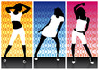 Girls party on the seventies dance floor !