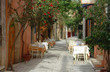 crète Réthymno  ruelle et restaurant