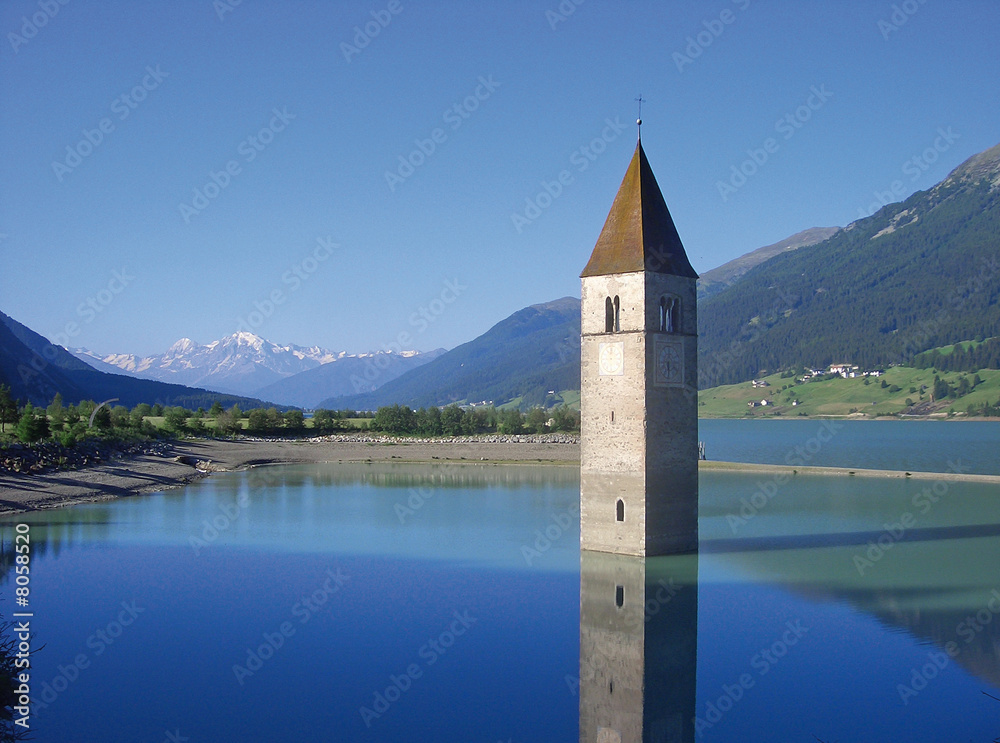 Turm im Reschensee