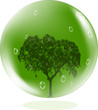Enviroment button with tree