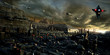 Science-fiction city and landscape Science-fiction city and landscape