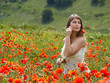 girl with poppy girl with poppy