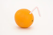 Orange with Straw