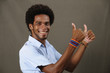 Cheerful latino man