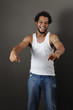 Cheerful latino man