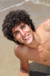 handsome young man on the beach handsome young man on the beach