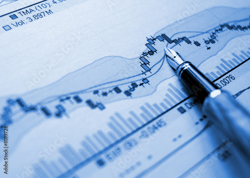 Foto: financial blue chart background financial blue chart background