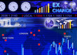 Abstract Foreign currency exchange market scene Abstract Foreign currency exchange market scene