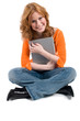 Teenager with a computer