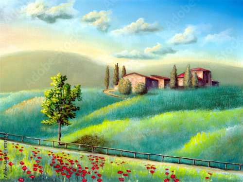 Illustration: Italian landscape Italian landscape