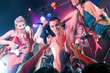 A pop group performing
