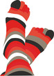 Pair cheerful striped socks 