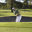 Woman playing golf