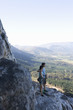 Two climbers looking at the view