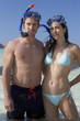 A couple snorkeling