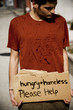 Young homeless man