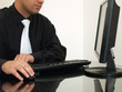 Businessman working with computer