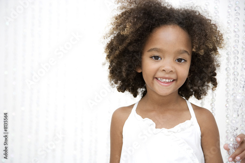 Photo: Portrait of happy little girl smiling Portrait of happy little girl smiling