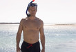 A man snorkeling