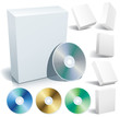 Vektor: Blank box and dvd Blank box and dvd