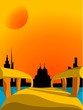 Illustration: bridge over river bridge over river