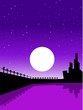 Illustration: bridge in city bridge in city