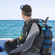 A man about to go scuba diving