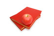 "Back to school" concept with books and apple