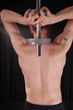 Man training with weight