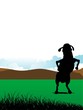 Illustration: standing cow standing cow
