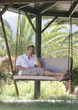 A man chatting on a mobile phone