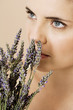 Woman holding a bunch of dried lavender