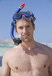A man snorkeling