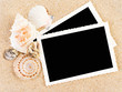 Pictures in a beach concept. Vacation memories..
