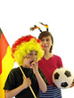 kinder jubeln für fussball, deutsche mannschaft fans