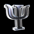 psi symbol in glass (3d)