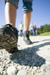 Close up of a hiker's shoe.