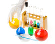 Various colorful flasks