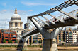 St Paul Cathedral and the Millennium Bridge