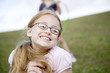 A young girl playing