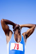 Portrait of an athlete who has just lost