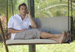 A man chatting on a mobile phone